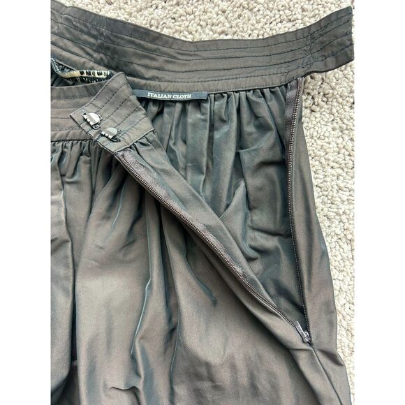 ALLSAINTS all saints Spitalfields Full Chocolate Brown Iridescent Pleat Skirt 8 - Picture 6 of 6